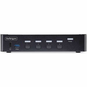 StarTech.com KVM Switchbox - TAA Compliant - 4 Computer(s) - 1 Local User(s) - 8K - 7680 x 4320 - 10 x USB - USB 2.0 - 5 x