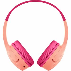 Belkin SOUNDFORM Mini Wired/Wireless On-ear, Over-the-head Stereo Headset - Pink - Binaural - Circumaural - Bluetooth - 12
