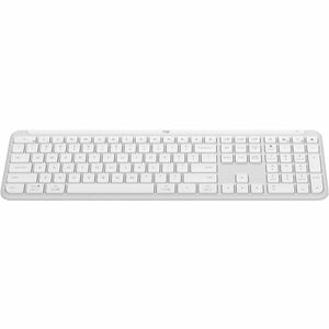 Logitech Signature Slim K950 键盘 - 实际大小 - 无线 连接 - A 型 USB 接口 - 英文 - 珍珠白 - 蓝牙 - 5.1 - 10 m - 开始, 静音, 屏幕截图, 首页, 音量控制 热键 - Win