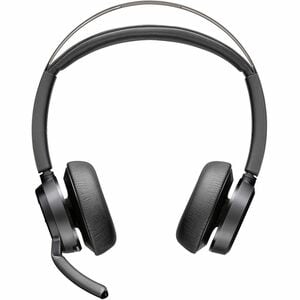 Poly Voyager Focus 2 Kabel/Kabellos Kopfbügel Stereo Headset - Schwarz - Google Assistant, Siri - Binaural - Ohraufliegend