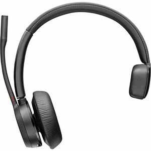 Poly Voyager 4300 UC 4310 Kabel/Kabellos Kopfbügel, Auf den Ohren Mono Headset - Schwarz - Siri, Google Assistant - Monaur