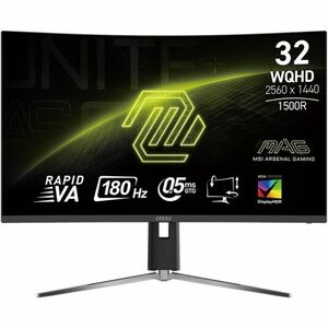 MSI 32CQ6PFDE 32 Zoll Klasse WQHD Gekrümmter Bildschirm Gaming-LCD-Monitor - 16:9 Format - Schwarz - 80 cm (31,5 Zoll) Vie