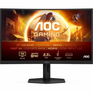 AOC C27G4ZXU 27" Aula Full HD Ecrã curvo Monitor LCD para gaming - 16:9 - Preto, Cinzento - 68,6 cm (27") Viewable - Alinh
