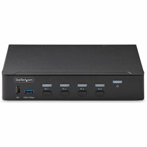 StarTech.com Digital & Analog KVM Switchbox - TAA Compliant - 4 Computer(s) - 4K - 4096 x 2160 - 60 Hz - 6 x USB - USB 2.0