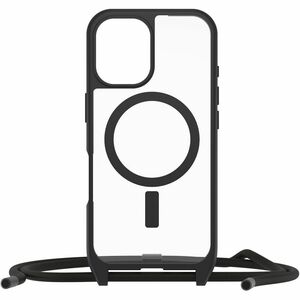OtterBox React Carrying Case Apple iPhone 16 Smartphone - Black Crystal (Clear/Black) - Drop Resistant - Plastic, Nylon Bo