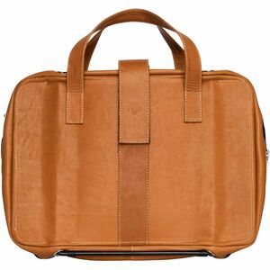 Borsa per laptop R-Go Viva, in pelle pieno fiore, ergonomico con supporto integrato per laptop 15.6", marrone