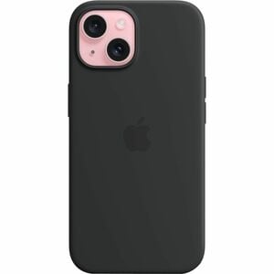 Apple Hülle für Apple iPhone 15 Smartphone - Schwarz - Seidig, Softtouch - Kratzfest, Sturzsicher - Silikon, MicroFiber - 