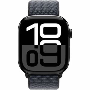 Apple Watch Series 10 Smart Watch - 42 mm Case Height - 36 mm Case Width - Jet Black Case Color - Ink Band Color - Alumini