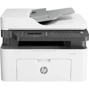 HP 1188fnw Wired & Wireless Laser Multifunction Printer - Monochrome - White - Copier/Fax/Printer/Scanner - 20 ppm Mono Pr
