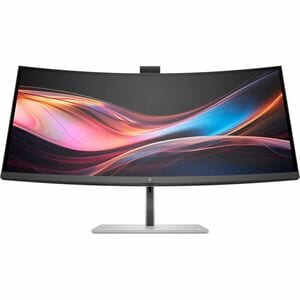 HP 734pm 34" Class Webcam UW-QHD Curved Screen LED Monitor - 21:9 - 86.4 cm (34") Viewable - In-plane Switching (IPS) Blac