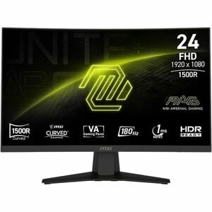 MSI 244CDE 24 Zoll Klasse Full HD Gekrümmter Bildschirm Gaming-LCD-Monitor - 16:9 Format - Schwarz - 59,9 cm (23,6 Zoll) V