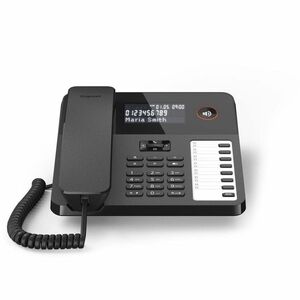 Gigaset DESK 600 Standard-Telefon - Wandmontierbar, Desktop - Schwarz - Freisprecheinrichtung - Hörhilfen-kompatibel