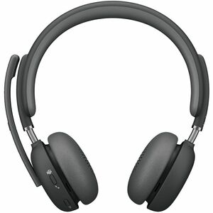 Logitech Zone Wireless 2 Wired/Wireless Over-the-head Stereo Headset - Graphite - Microsoft Teams Certification - Binaural