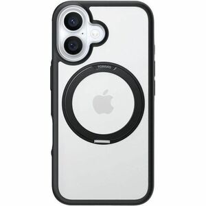 TORRAS Ostand R Fusion Hülle für Apple iPhone 16 Smartphone - Schwarz - Fingerabdruckresistent, Staubfest, Rutschfest, Stu