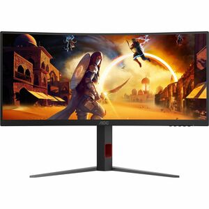 AOC CU34G4Z 34" Aula UW-QHD Ecrã curvo Monitor LED para jogos - 21:9 - Preto, Vermelho - 86,4 cm (34") Viewable - LED Luz 