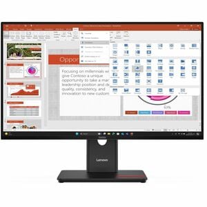 Lenovo ThinkVision T27-40 27" Class Full HD LED Monitor - 16:9 - Eclipse Black - 68.6 cm (27") Viewable - In-plane Switchi