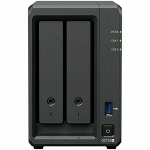 Synology DiskStation DS725+ 2 x 总跨数 SAN/NAS 存储系统 - AMD 双核（2 个核心） 2.60 GHz - 4 GB RAM - DDR4 SDRAM 台式机 - Serial ATA - Seria