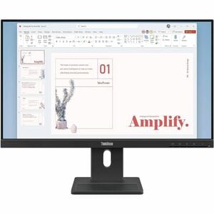 Lenovo ThinkVision E24-40 24" Class Full HD LED Monitor - 16:9 - Raven Black - 60.5 cm (23.8") Viewable - In-plane Switchi