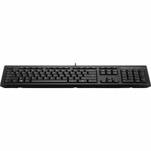 HP 125 G2 Keyboard - Full-size - Cable Connectivity - USB Type A Interface - Black - Plunger Keyswitch - CoPilot Hot Key(s