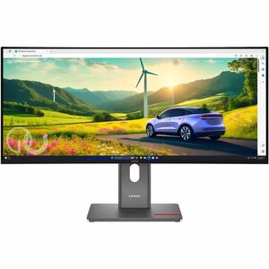Lenovo ThinkVision P34WD-40 34 Zoll Klasse UWQHD Gekrümmter Bildschirm LED-Monitor - 21:9 Format - Schwarz - 86,4 cm (34 Z