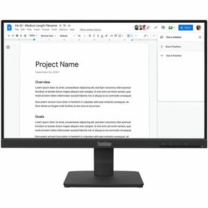 Lenovo ThinkVision S22-4e 22" Class Full HD LED Monitor - 16:9 - Raven Black - 21.5" Viewable - In-plane Switching (IPS) T