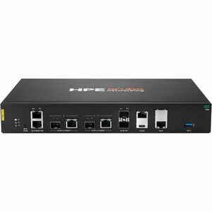 Aruba 9100 9106 Router - 4 Ports - 3 RJ-45 Port(s) - 1 WAN Port(s) - PoE Ports - Management Port - 4 SFP (mini-GBIC) Slots