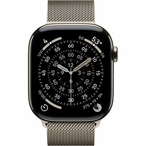 Apple Watch Series 11 Smart Watch - 46 mm Case Height - 39 mm Case Width - Natural Case Color - Natural Band Color - Titan