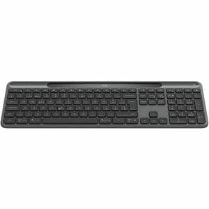 Logitech Signature Slim Solar+ K980 Keyboard - Full-size - Wireless Connectivity - USB Type A, USB Type C Interface - Germ