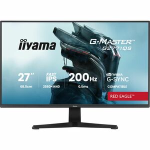 iiyama G-MASTER Red Eagle G2771QS-B1 27" Class WQHD Gaming LCD Monitor - 16:9 - Matte Black - 68.6 cm (27") Viewable - Fas