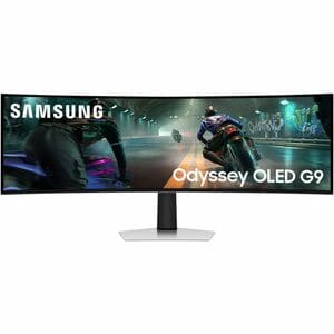 Samsung Odyssey OLED G9 S49DG910SU 49 Zoll Klasse DWQHD Gekrümmter Bildschirm Gaming-OLED-Monitor - 32:9 Format - Silber -