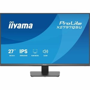 iiyama ProLite X2797QSU-B1 27 Zoll Klasse WQHD LED-Monitor - 16:9 Format - Mattschwarz - 68,6 cm (27 Zoll) Viewable - IPS-