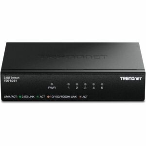 Commutateur Ethernet TRENDnet TEG-S351 5 Ports - 2.5 Gigabit Ethernet - 2.5GBase-T - Conforme aux normes TAA - 2 Couche su