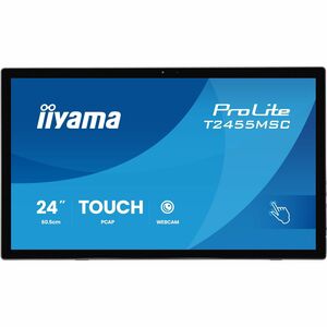 iiyama ProLite T2455MSC-B2 24 Zoll Klasse LCD-Touchscreen-Monitor - 16:9 Format - 5 ms Reaktionszeit - Webcam - 60,5 cm (2