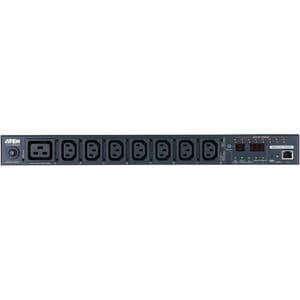 ATEN eco PDU PE8208G PDU - Monitored - IEC 60320 C20 - 7 x IEC 60320 C13, 1 x IEC 60320 C19 - 16 A - 120 V AC, 230 V AC In