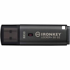 IronKey Locker+ 50 G2 32 GB USB 3.0, USB 3.1 Flash Drive - 256-bit AES-XTS, 256-bit AES - TAA Compliant - 145 MB/s Read Sp