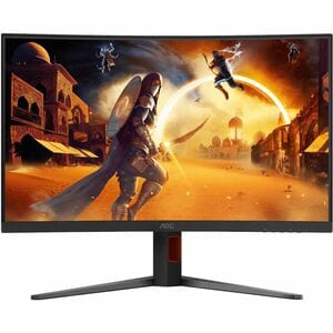 AOC AGON CQ32G4 32" Class WQHD Curved Screen Gaming LCD Monitor - 16:9 - Black, Red - 31.5" Viewable - Fast Vertical Align