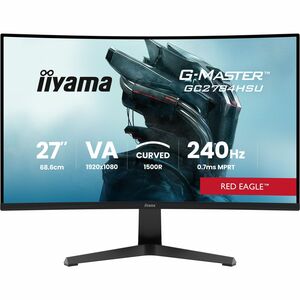 iiyama G-MASTER Red Eagle GC2784HSU-B1 27" Class Full HD Curved Screen Gaming LCD Monitor - 16:9 - Black - 68.6 cm (27") V