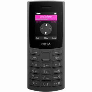 Nokia 105 4G 2nd Edition 128 MB Feature Phone - 4.6 cm (1.8") LCD QQVGA 120 x 160 - 48 MB RAM - 4G - Charcoal - Bar - 2 SI