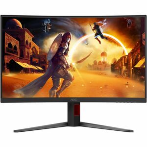 AOC AGON C32G4Z 32" (81.3 cm) Class Full HD Curved Screen Gaming LED Monitor - 16:9 - Black, Red - 31.5" (80 cm) Viewable 