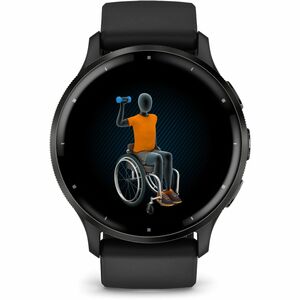 Garmin Venu 3 Smart Watch - 45 mm Case Height - 45 mm Case Width - Slate, Black Case Color - Black Band Color - Stainless 