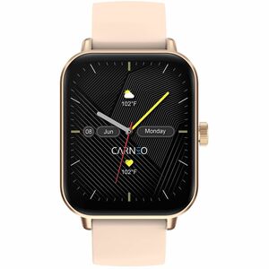 Carneo Versa HR+ Smart Watch - Rose Gold Body Color - Tempered Glass Body Material - Pedometer - Phone, Text Messaging, Mu