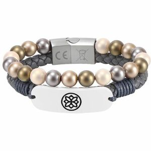 Carneo Smart Band - Grey Band Color - Leather Band Material - Near Field Communication - Water Proof Water Resistant