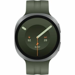 Samsung Galaxy Watch9 SM-L355F Smart Watch - 46 mm Case Height - 43.70 mm Case Width - Silver Body Color - Olive Band Colo