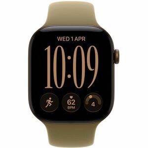 Apple Watch Series 12 Smartwatch - 46 mm Case Height - 40 mm Case Width - Dunkelbronze Tasche, Farbe - Oliv Band Color - A