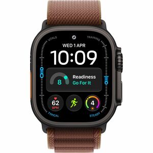 Apple Watch Ultra 4 Smartwatch - 49 mm Case Height - 44 mm Case Width - Schwarz Tasche, Farbe - Burgunderrot Band Color - 