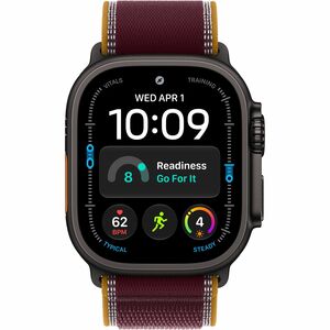 Apple Watch Ultra 4 Smartwatch - 49 mm Case Height - 44 mm Case Width - Schwarz Tasche, Farbe - Burgunderrot Band Color - 