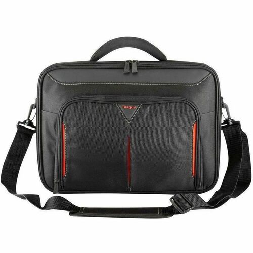 Targus Classic CN414EU Tasche für 35,6 cm (14 Zoll) Notebook - Schwarz, Rot - Polyester Körper - Griff, Trolley-Riemen, Sc