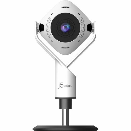 j5create JVU368-N - Webcam - 5 Megapixel - 30 fps - Schwarz, Weiß - 1 - 1920 x 1080 Pixel Videoauflösung - 360° Angle - St