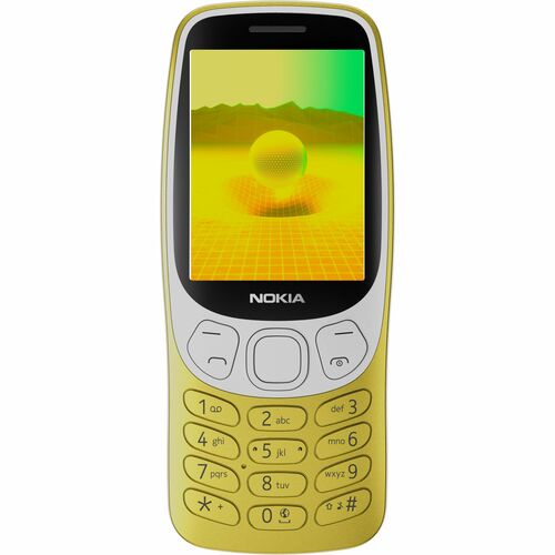 Nokia 3210 128 MB Feature Phone - 6.1 cm (2.4") TFT QVGA 240 x 320 - Cortex A71 GHz - 64 MB RAM - 4G - Y2K Gold - Bar - UN