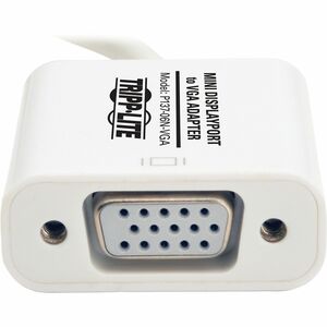 Tripp Lite by Eaton Keyspan Mini DisplayPort to Active VGA Adapter Video Converter (M/F) White 6-in. (15.24 cm) - Video Co
